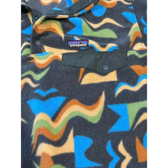 Patagonia Synchilla Arctic Collage Northern Green Fleece Pullover M - Picture 15 of 15